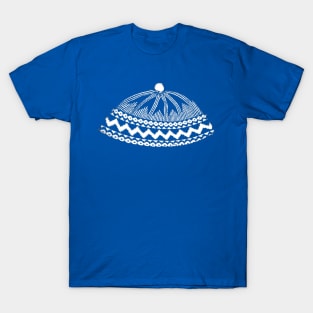 Kufi Haji Muslim Hat Blue Design T-Shirt